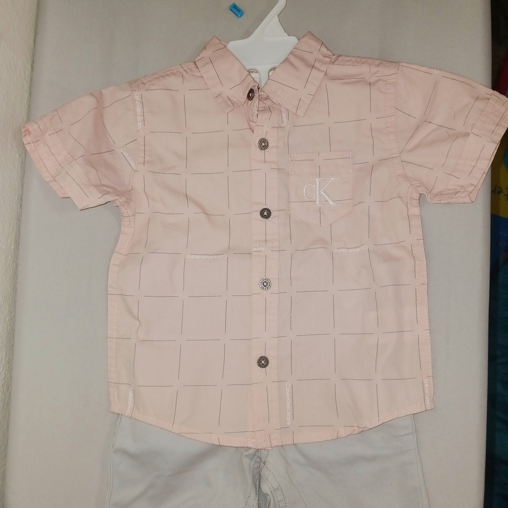 Calvin Klein Kids Light Pink Button Down Shirt